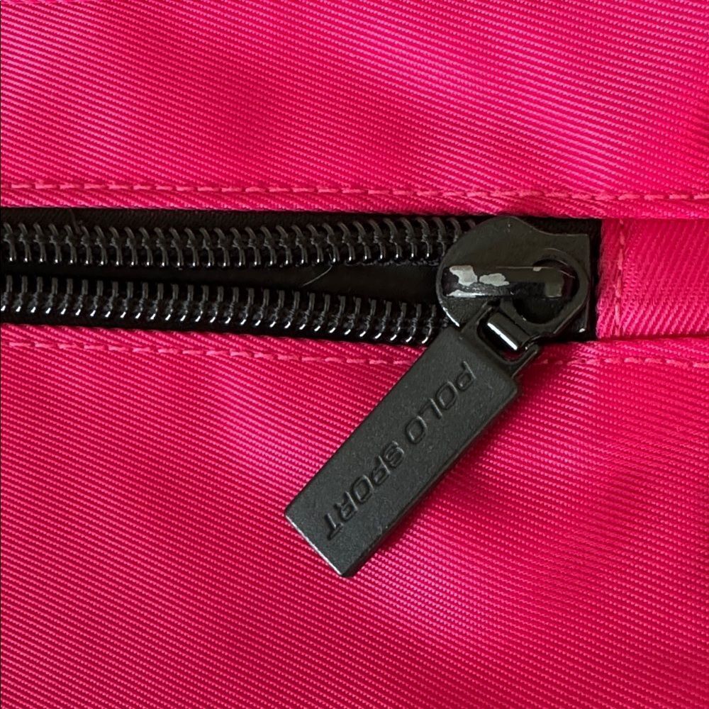 Polo Sport by Ralph Lauren Vintage 90’s Pink Black Messenger Bag Crossbody Retro - Picture 12 of 16